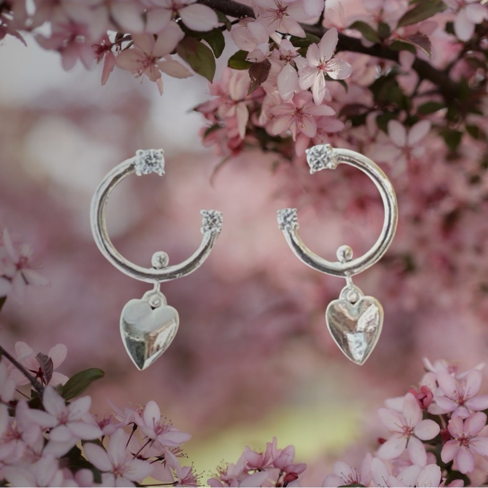 🌼2 x HOST PICK🌼 NWT Lucky Brand Sterling Silver Heart Earrings
